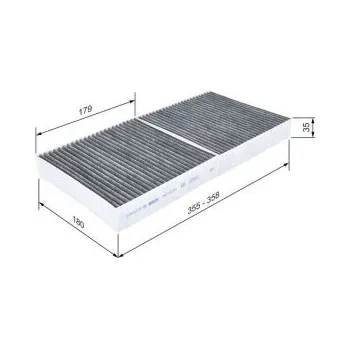 Kabinový filtr Kabinový filtr Mercedes SLK (R172) Bosch - 200, 250, 300, 350, 55AMG, 250CDI/d