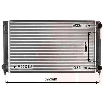 Motor automobilu Chladič, chlazení motoru VAN WEZEL 49002033