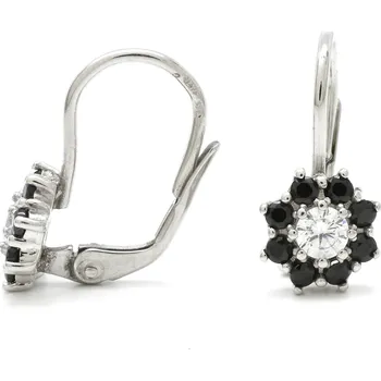 Náušnice Stříbrné náušnice se zirkony a spinelem Arenase