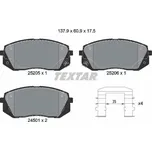 Sada brzdových destiček, kotoučová brzda TEXTAR 2520501