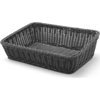 Šikmý obdélníkový koš, HENDI, Černá, 400x300x(H)120mm