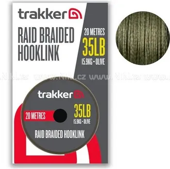 Trakker Návazcová šňůrka Raid Braided Hooklink 35lb, 15,9kg, 20m