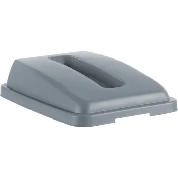Odpadkový koš Víko s otvorem na obdélný kontejner 60 l, HENDI, obdélníkový otvor, Světle šedá, 660x470x(H)30mm