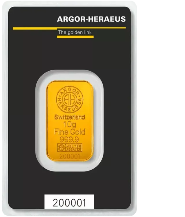 Argor-Heraeus 10g investiční zlatý slitek