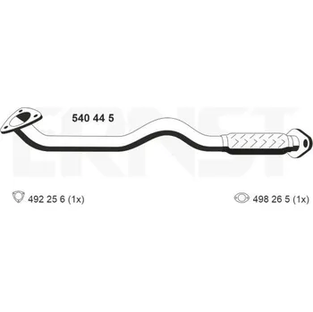 Výfuková trubka Výfuková trubka ERNST 540445