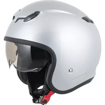 Helma na motorku Helma MTR 1 Jet Sun II na motorku stříbrná (Otevřená Jet helma na moto i skútr)