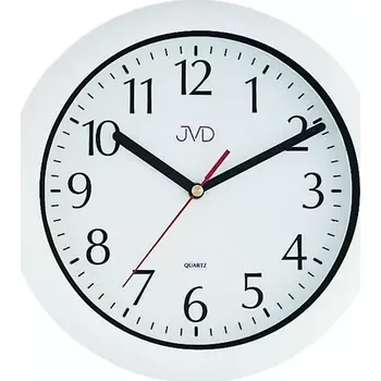 Hodiny JVD Nástěnné bílé netikající tiché koupelnové hodiny JVD SH5913.1 (Hodiny do koupelny či do pergoly)