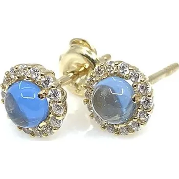 Náušnice Diante Zlaté náušnice s modrým kamenem 59632395
