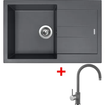 Granitový dřez Sinks AMANDA 780 Titanium + Vitalia GR