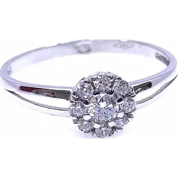 Prsten Diante Zlatý prsten s bílým kamenem 59637715