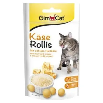 Pamlsek pro kočku Gimcat KASE ROLLIS se sýrem 40g