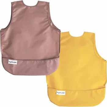 Bryndák Tiny Twinkle Zástěrka s bryndákem, 2ks, S - Taupe /Dandelion