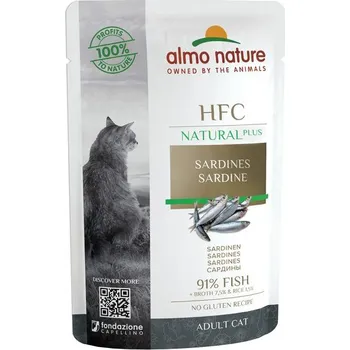 Krmivo pro kočku Almo Nature HFC Natural Plus - Sardinky 55g