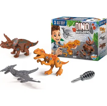 Dětská vědecká sada BUKI France DinoBuilders Stavebnice 3 dinosaurů
