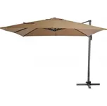 DEMA Alu závěsný čtvercový slunečník 300x300 cm Verona, khaki