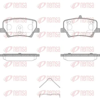 Brzdová destička Sada brzdových destiček, kotoučová brzda REMSA 1819.00