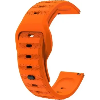 Příslušenství k chytrým hodinkám eses Silikonový řemínek s provlékáním - Vzorovaný oranžový, 16 mm