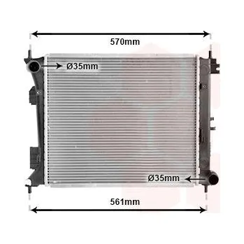 Chladič motoru Chladič, chlazení motoru VAN WEZEL 82012705