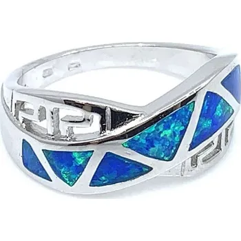 Řetízek Šperky Jan Kos Jan Kos jewellery Stříbrný prsten s modrým opálem 12118821