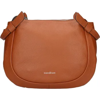 Kabelka Dámská kožená crossbody kabelka Gianní Conti Sabine - hnědá