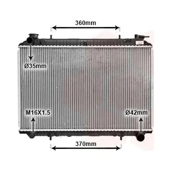 Motor automobilu Chladič, chlazení motoru VAN WEZEL 13002173