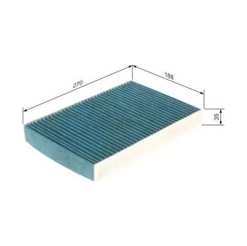 Filtr do auta Kabinový filtr Peugeot 508 I (8D_) Bosch - 1.6VTi, 1.6THP, 1.6HDi, 1.6BHDi120, 2.0HDi, 2