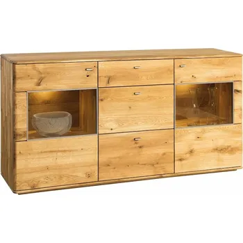 Komoda Dubová prosklená komoda Denver III