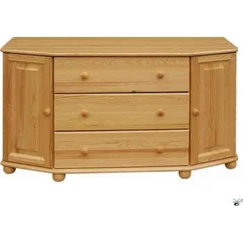 Komoda Komoda 106 - masiv borovice Odstín: Olše
