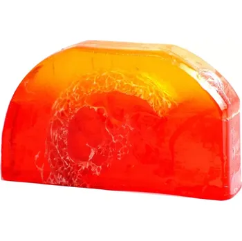 Mýdlo Lufa mýdlo – broskev, 100 g (Krásné přírodní mýdlo pro vaši každodenní relaxaci. Dopřejte si jeho aromaterapeutické účinky a masáž díky lufě zároveň.)