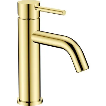 Vodovodní baterie BESCO - Stojánková umyvadlová baterie VEO II zlatá lesklá BABUVIIJZ