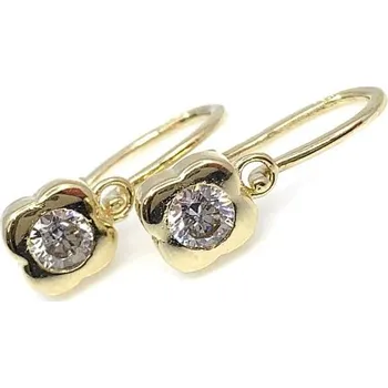 Náušnice Diante Zlaté náušnice s bílým kamenem 59623607