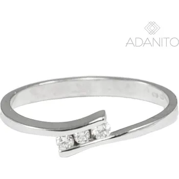 Prsten Zlatý briliantový prsten z bílého zlata