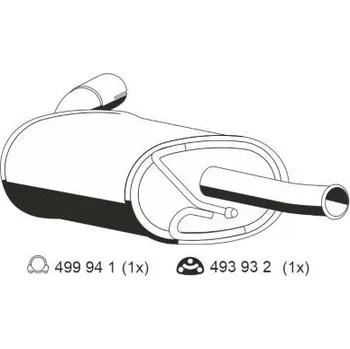 Tlumič výfuku Zadni tlumic vyfuku ERNST 515085