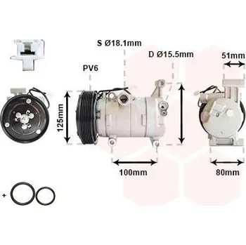 Kompresor klimatizace Kompresor, klimatizace VAN WEZEL 2701K703