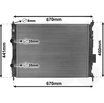 Chladič motoru Chladič, chlazení motoru VAN WEZEL 13002413