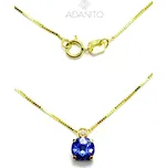 Zlatý briliantový náhrdelník s tanzanitem