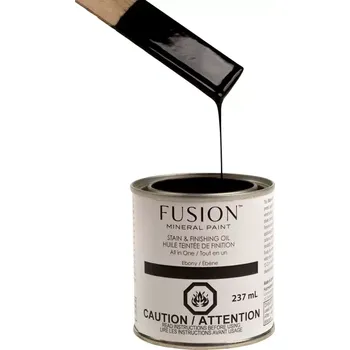 Olej na dřevo Fusion - Stain and Finishing Oil - mořidlo a dokončovací olej v jednom - Ebony - černý
