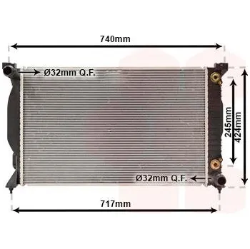 Motor automobilu Chladič, chlazení motoru VAN WEZEL 03002229