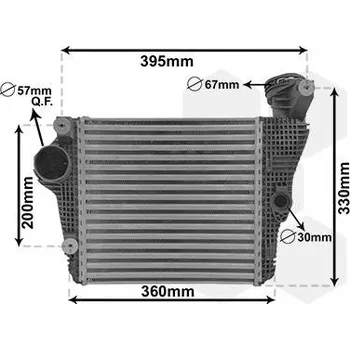 Turbodmychadlo chladič turba VAN WEZEL 74014702