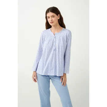 Pánské pyžamo Vamp - Klasické těhotenské pyžamo 21381 - Vamp blue bel air 3XL