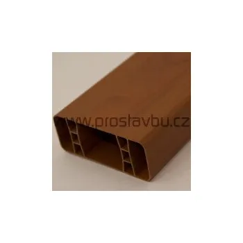 Plotový profil - plastová plotovka 80x32 mm Modular P6058 - 160 zlatý dub