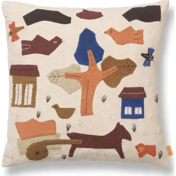 Dekorativní polštářek Ferm Living Polštář Village, off-white