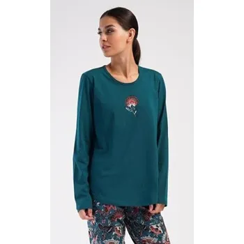 Dámské noční prádlo Dámské pyžamo Vienetta Secret Jasmína petrolejová XXL