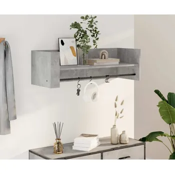 police vidaXL Nástěnná police 100 x 35 x 30,5 cm dřevotříska [848460] Barva: Betonová šedá