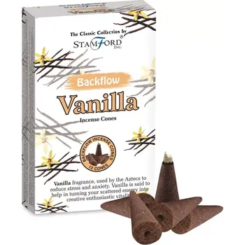 Vonné kužely tekoucí dým Stamford - Vanilka 12ks (Tekoucí dým, kouřový vodopád.. )