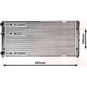 Motor automobilu Chladič, chlazení motoru VAN WEZEL 58002156