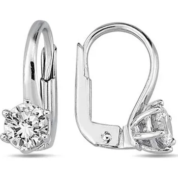 Náušnice Diante Zlaté náušnice s bílým kamenem 59631455