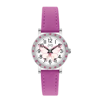 Módní doplněk JVD Dětské dívčí růžové náramkové hodinky s motýlkem JVD J7207.11 ( )