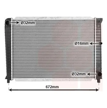 Motor automobilu Chladič, chlazení motoru VAN WEZEL 59002088