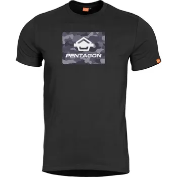 Pánské tričko Triko Pentagon Ageron "Spot Camo" - Black 4XL